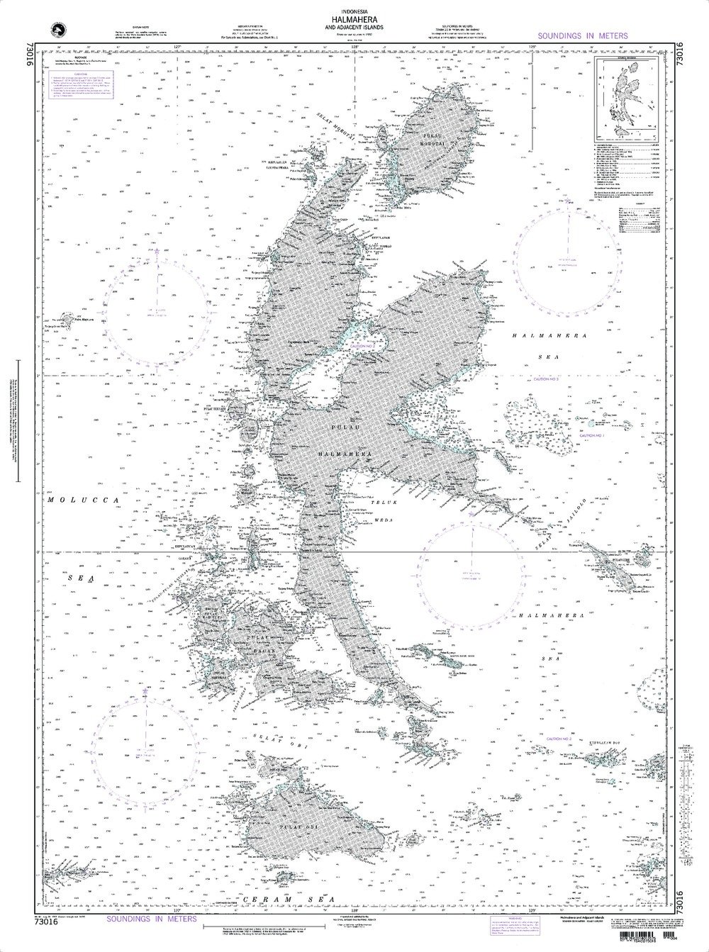 NGA Chart 73016: Halmahera and Adjacent Islands Malay Ar (WATERPROOF) 35.25 x 49-image-37
