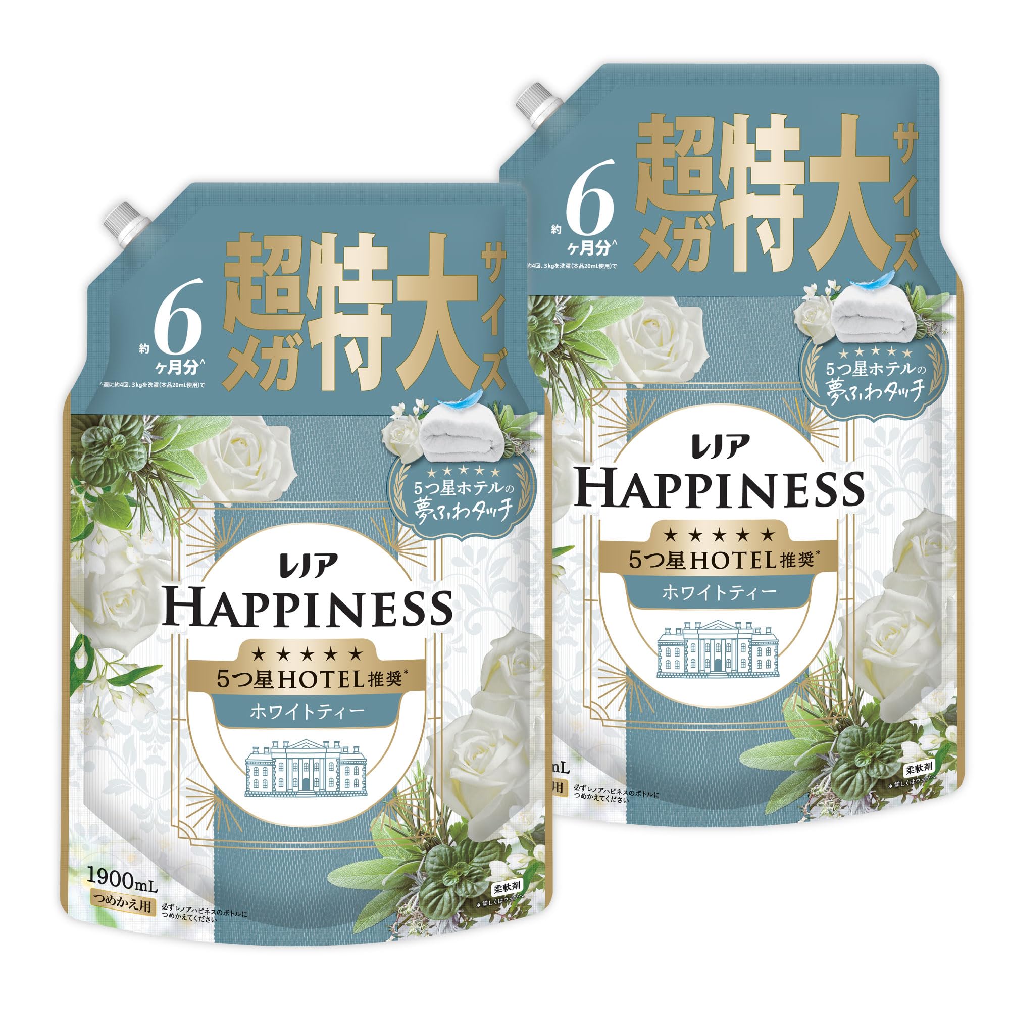 【まとめ買い】[大容量] レノア ハピネス 5つ星ホテルの夢ふわタッチ 柔軟剤…