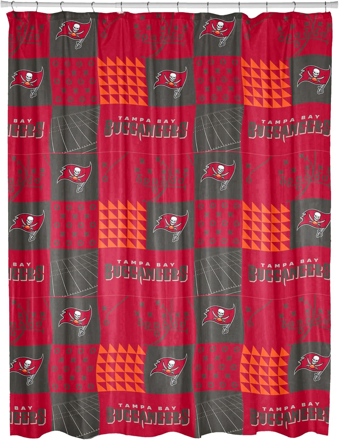 NORTHWEST NFL Colorblock Shower Curtain, Tampa Bay Buccaneers