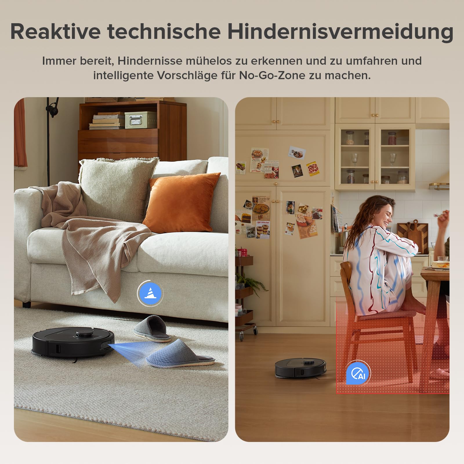 roborock Qrevo Serie Saugroboter mit Wischfunktion, 8000Pa Saugkraft(verbessert von Qrevo S), Anti-Verfilzungs-Seitenbürste, Hindernisvermeidung, LiDAR-Navigation, All-in-One Dock,Schwarz(QV 35A Set)
