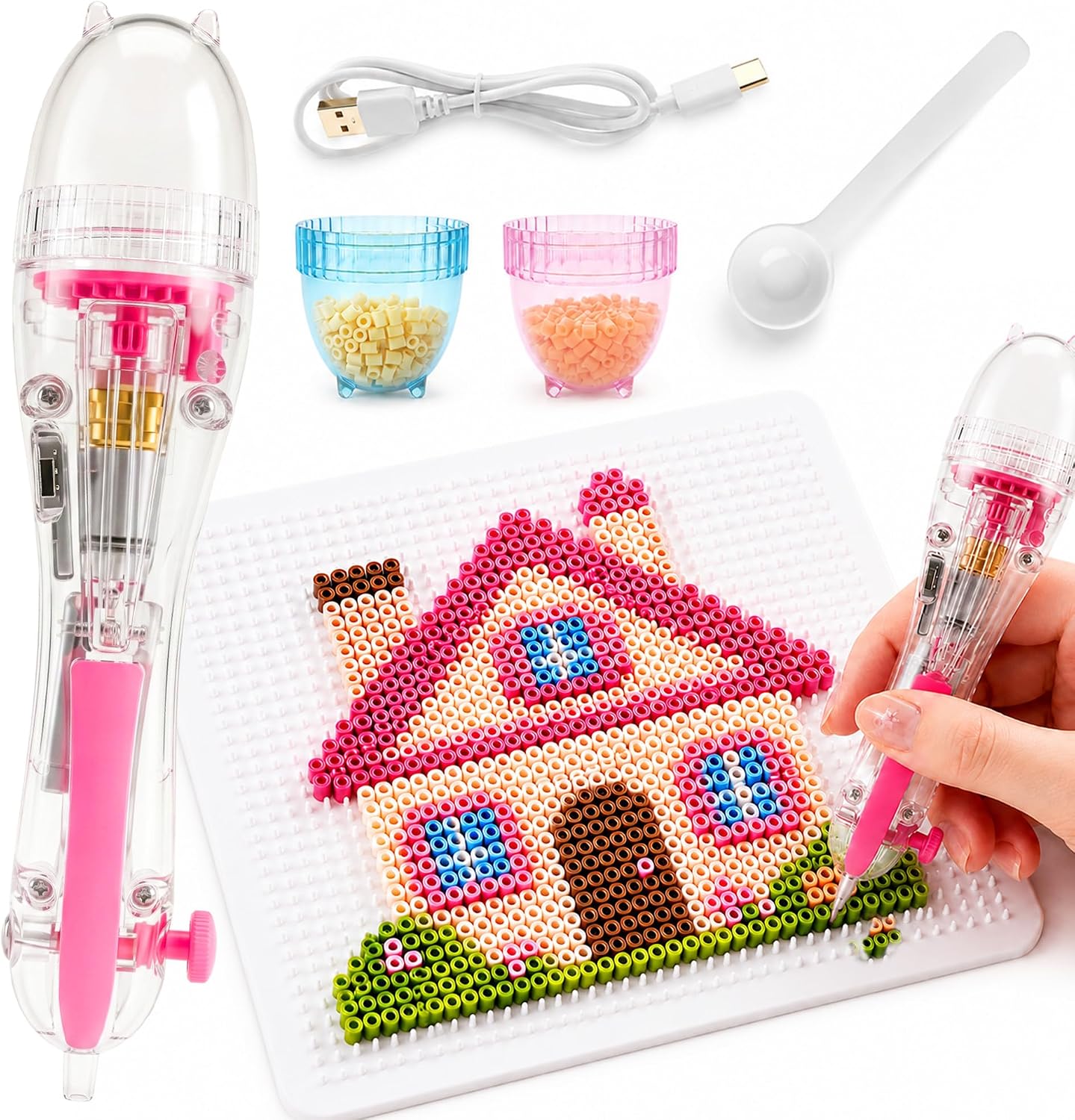 2.6mm Electric Fuse Beads Pen with 2 Hoppers 5-Piece Set