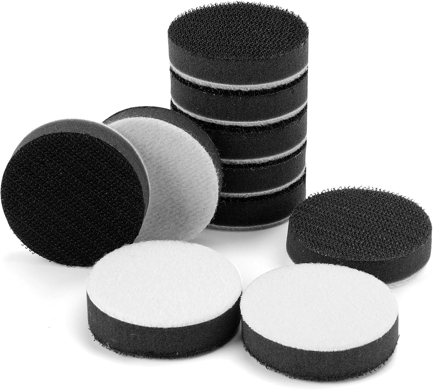 2 Inch (50mm) Hook and Loop Soft Foam Buffering Pad for 2" Sanding Pad, 5 Pack