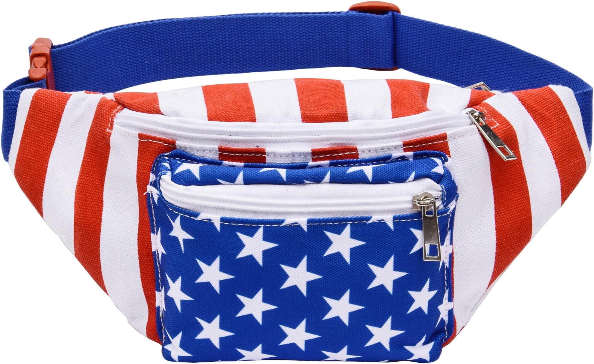 Kayhoma USA American Flag Fanny Pack Stars and Stripes Bum Bags Rave Waist Bag