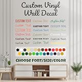 Custom Vinyl Wall Decal Stickers for Walls&comma; Windows&comma; Cars & More&comma; Personalize Your Room Decor & Build Your Brand with Durable&comma; Weather-Resistant&comma; Waterproof Custom Vinyl Lettering for Home or Business