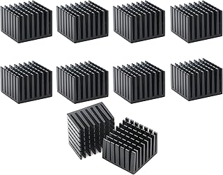 10pcs 28 x 28 x 20mm Aluminum Heatsink Cooler Circuit Board Cooling Fin for Raspberry Pi, VGA RAM, IC Chips, SCR, South Bridge, North Bridge