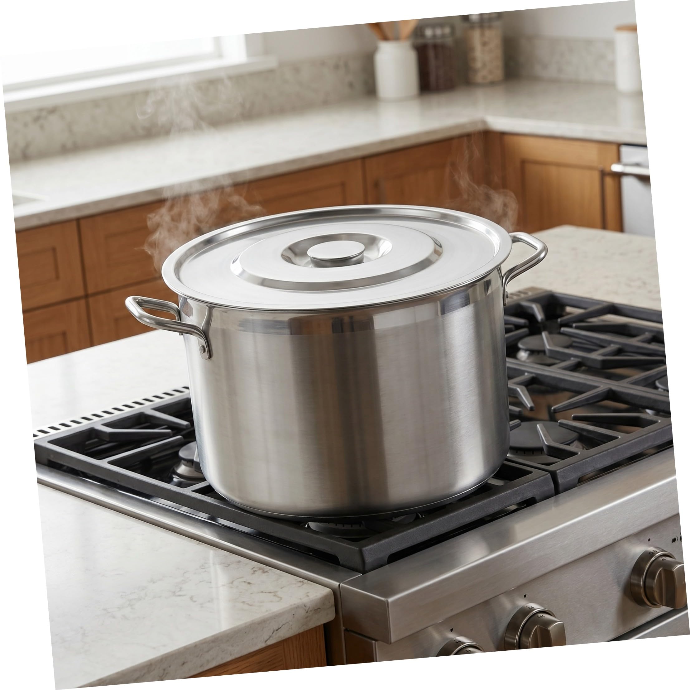 2 Piezas Tapa de Olla de Acero Inoxidable con Asa para Sopa 35 Cm