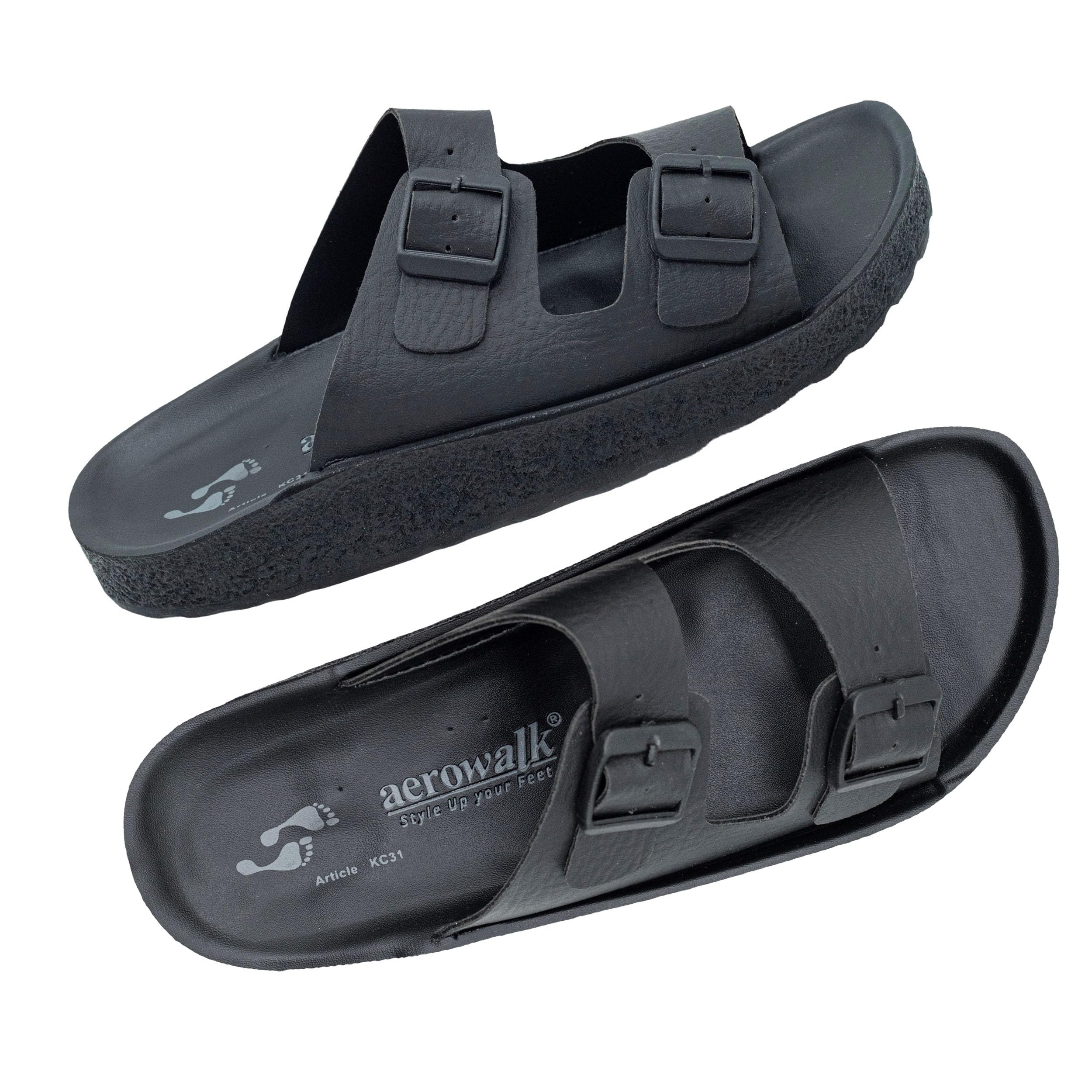 AEROWALK Stylish T-Shape Fashion Slipper for Men | Comfortable | Lightweight | Anti Skid | Casual Office Footwear (KC31) 2