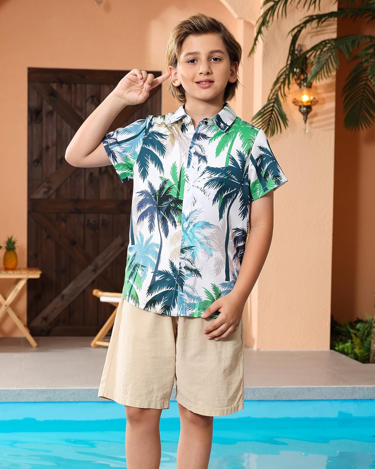 Blueleaf Boys Hawaiian Shirt Short Sleeve Casual Button Down Beach Aloha Shirt Kids Summer Hawaii Shirts 5-14 Years - Image 2