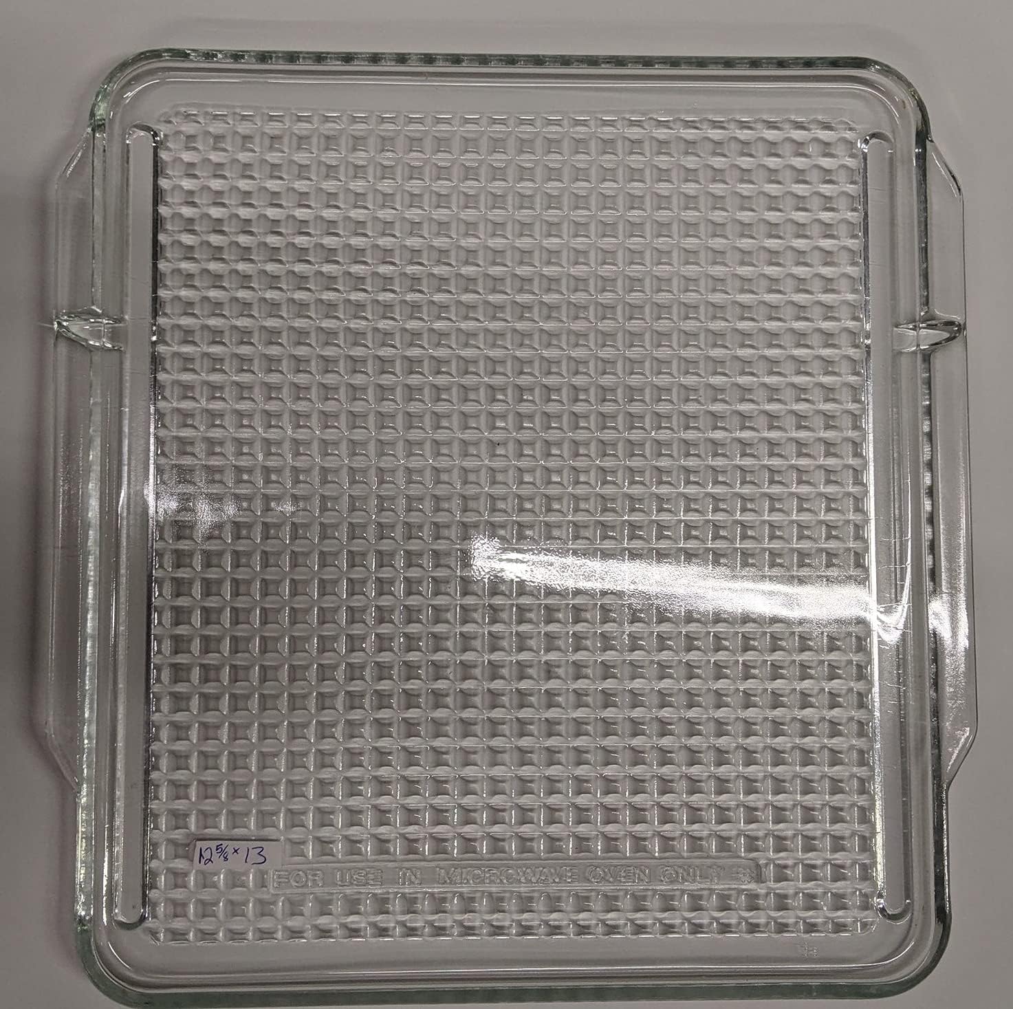 Replacement Rectangular Glass Microwave Tray 125/8" x 13