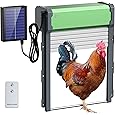Automatic Chicken Coop Door Opener - Solar Powered, Auto Chicken Coops Door with LCD Display and Timer/Light Sensor Modes for Safe
