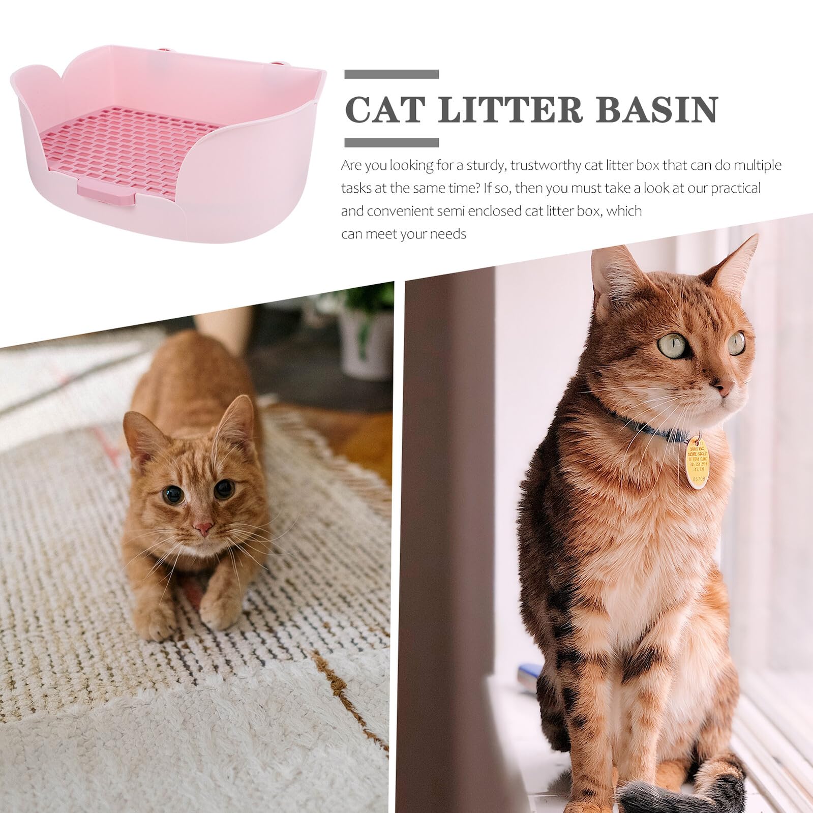 SHINEOFI Große Kaninchentoilette aus Abs mit Netzboden und Filtersockel Kleintierstreu Wc für Kaninchen Meerschweinchen Hamster und Frettchen Innenbereich