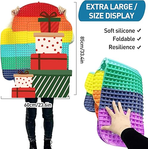 Miniatura 2 de Los juguetes antiestrés más grandes del mundo, gigante, gigante, gigante, de 33.4 pulgadas, 1048 2000 100000 burbujas, juguetes sensoriales de