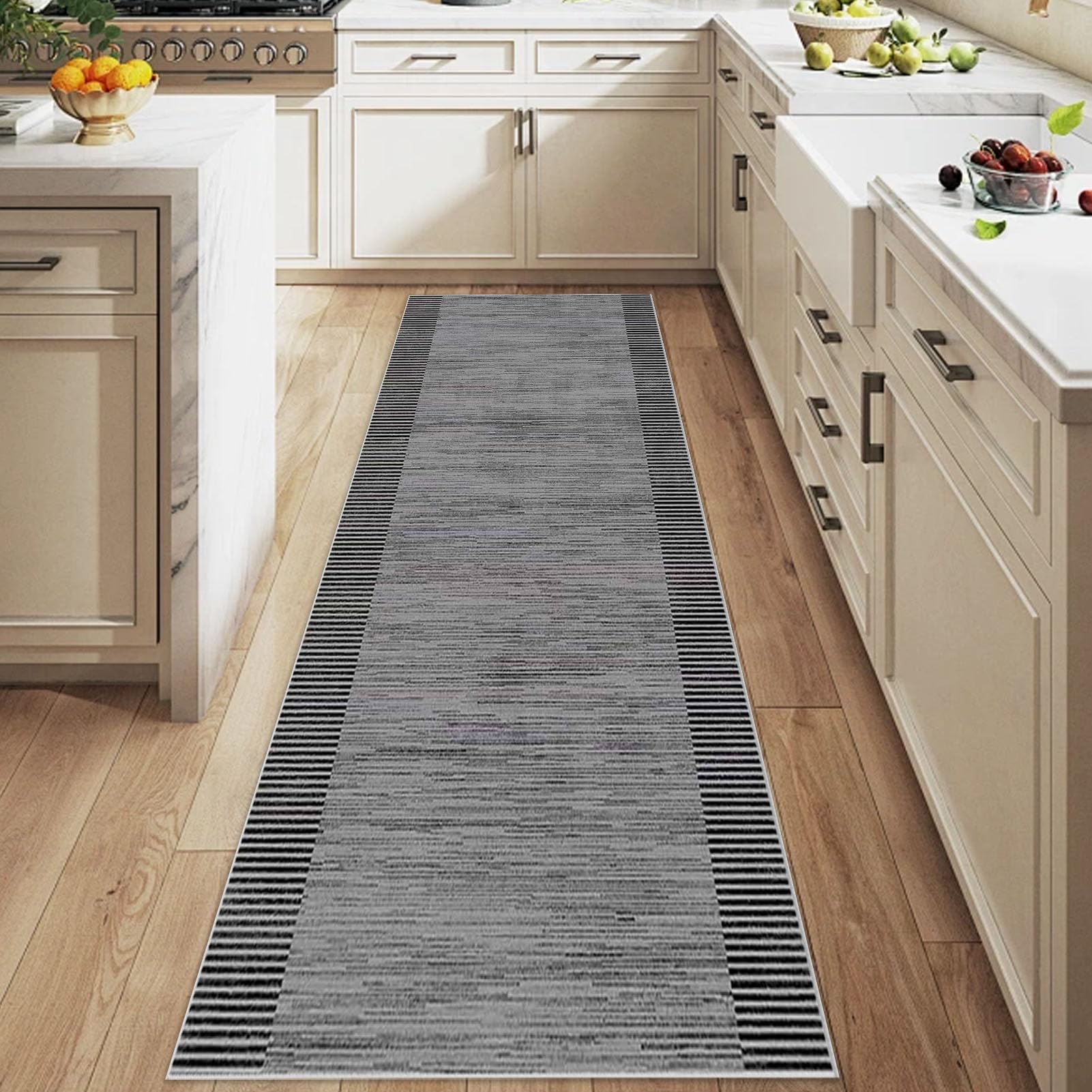 Alfombras de área lavables para comedor, entrada y pasillo con tapete antideslizante moderno