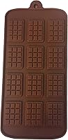 Vista 6 de Paquete de 2 moldes rectangulares de silicona de 12 cavidades para chocolate con gofres finos para bricolaje, chispas de chocolate