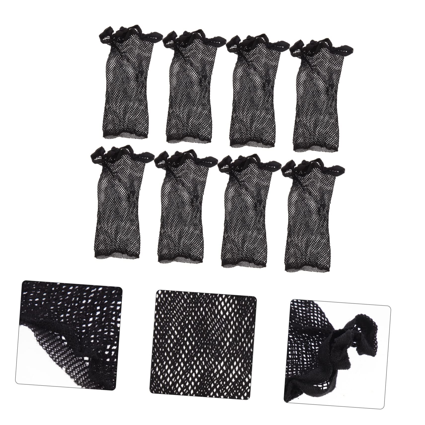 PartyKindom 8pcs Stretchy Wig Mesh Caps Elastic Dome Caps for Wig Making Hair Protection Lightweight and Durable for Women Fixed Headband Design