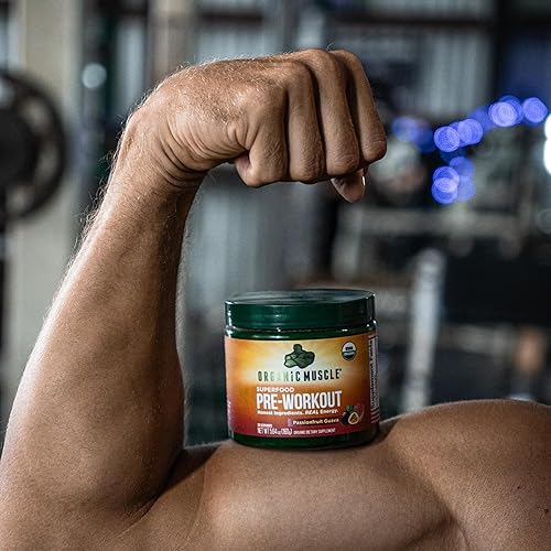 Miniatura 7 de USDA Organic Pre-Workout Powder, guayaba maracuyá | Energía limpia sin nerviosismo | Impulso natural del rendimiento | Sin edulcorantes artificiales