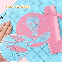 Vista 13 de HTVRONT - Rollos de vinilo termotransferible (HTV) blanco y negro, 12 pulgadas x 15 pies de vinilo de planchado para Cricut & Cameo, para camisas