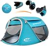 Easy Pop Up Tent 2-4 Person Waterproof - Pop-Up Camping Tents Automatic Tent Throw Pop Up Instant Flip Pop Tent for Camping,by ZOAMKE