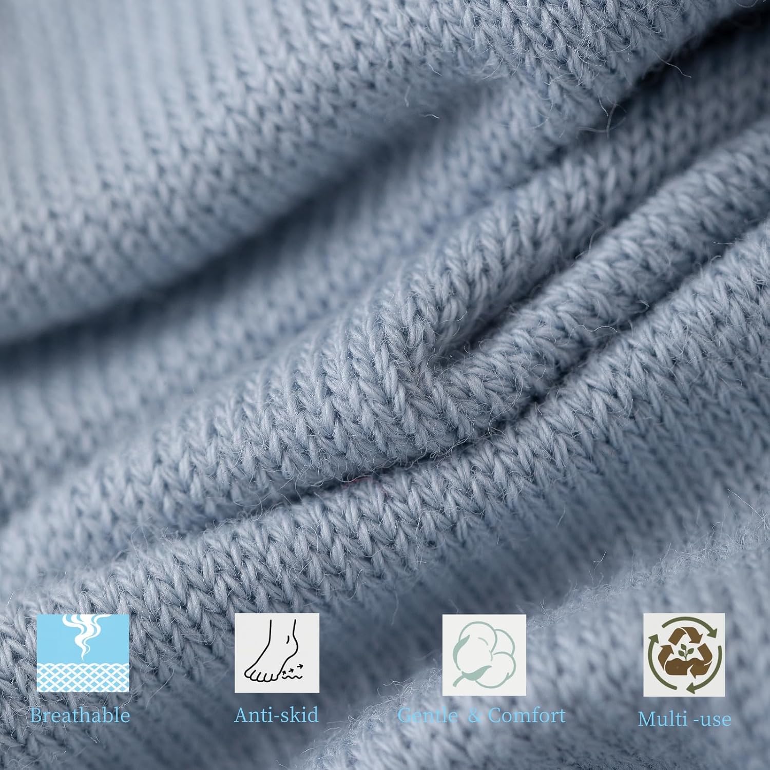 Yoga Socks with Non-Slip Grips for Women - 4 Pairs Pilates, Barre, Gym, Dance Workout Anti-Skid Socks - Image 7