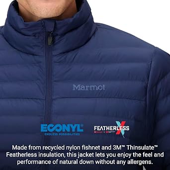 Marmot Herren Echo Featherless Jacket Ultra-leichte isolierte Winterjacke, warme Outdoorjacke, wasserabweisende Steppjacke, winddichte Funktionsjacke, klein packbar (1er Pack)