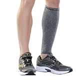 Calf&sol;Shin Compression Sleeve - Made in the USA Single Leg Compression Sleeve for Shin Splint Relief&comma; Recovery&comma; Running