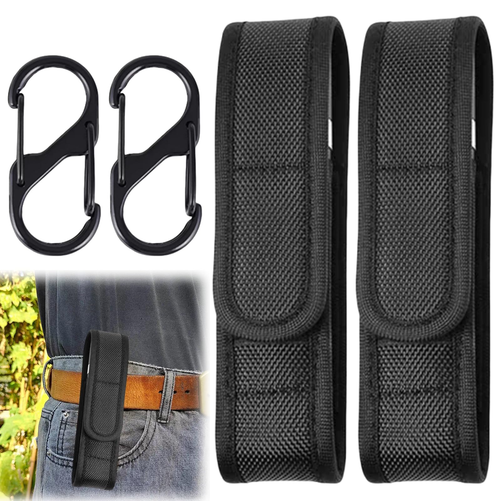 Custodia Per Torcia Tattica - Borsello Con Moschettone Per Esterni E Avventure