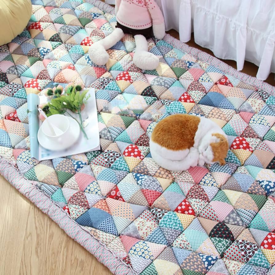 Amazon｜[NHYGDY] キルト ラグ ラグマット 洗える マルチカバー