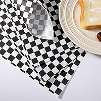 Vista 5 de EUSOAR Papel de envoltura para sándwich, papel de cera seca de 11 x 10 pulgadas, 200 unidades, resistente a la grasa, para hamburguesas negras