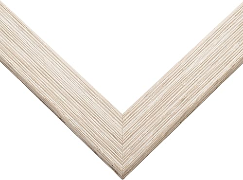 Miniatura 3 de 11.5x16.5 Frame White Wash Distressed - Aged Washed Wood Picture Frame - Solid Wooden Photo Frame Includes UV Acrylic, Foam Board Backing, & Hanging