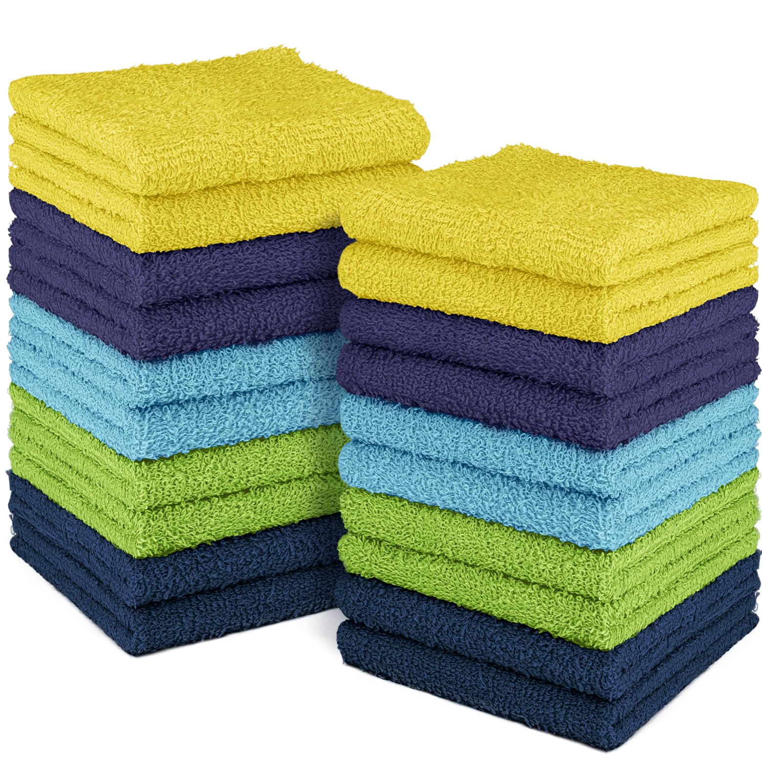 DecorRack Paños 100% algodón de 12 x 12 pulgadas, juego surtido de 3 (paquete de 20)