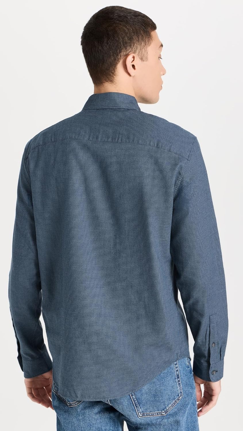 Club Monaco Men's Houndstooth Flannel Shirt - Image 3