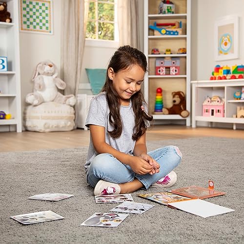 Miniatura 8 de Melissa & Doug Make-a-Face - Almohadilla adhesiva reutilizable de animales, paquete de 3 (safari, granja, mascotas)