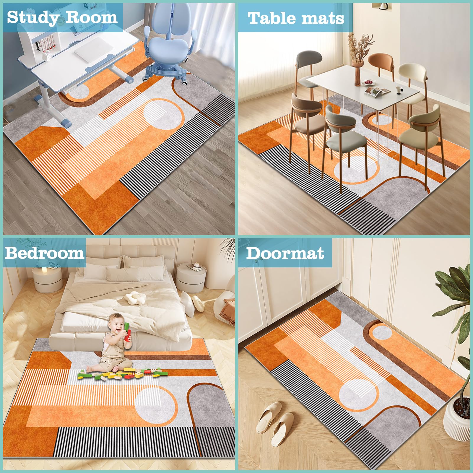 Tappeto Sedia Ufficio Antiscivolo Multisuperficie 90 x 140 cm | Tappetini Sedia Gaming Per Cameretta Salotto Tappeto per Sedia Con Ruote Gaming Pavimento per Pavimenti in Legno Duro