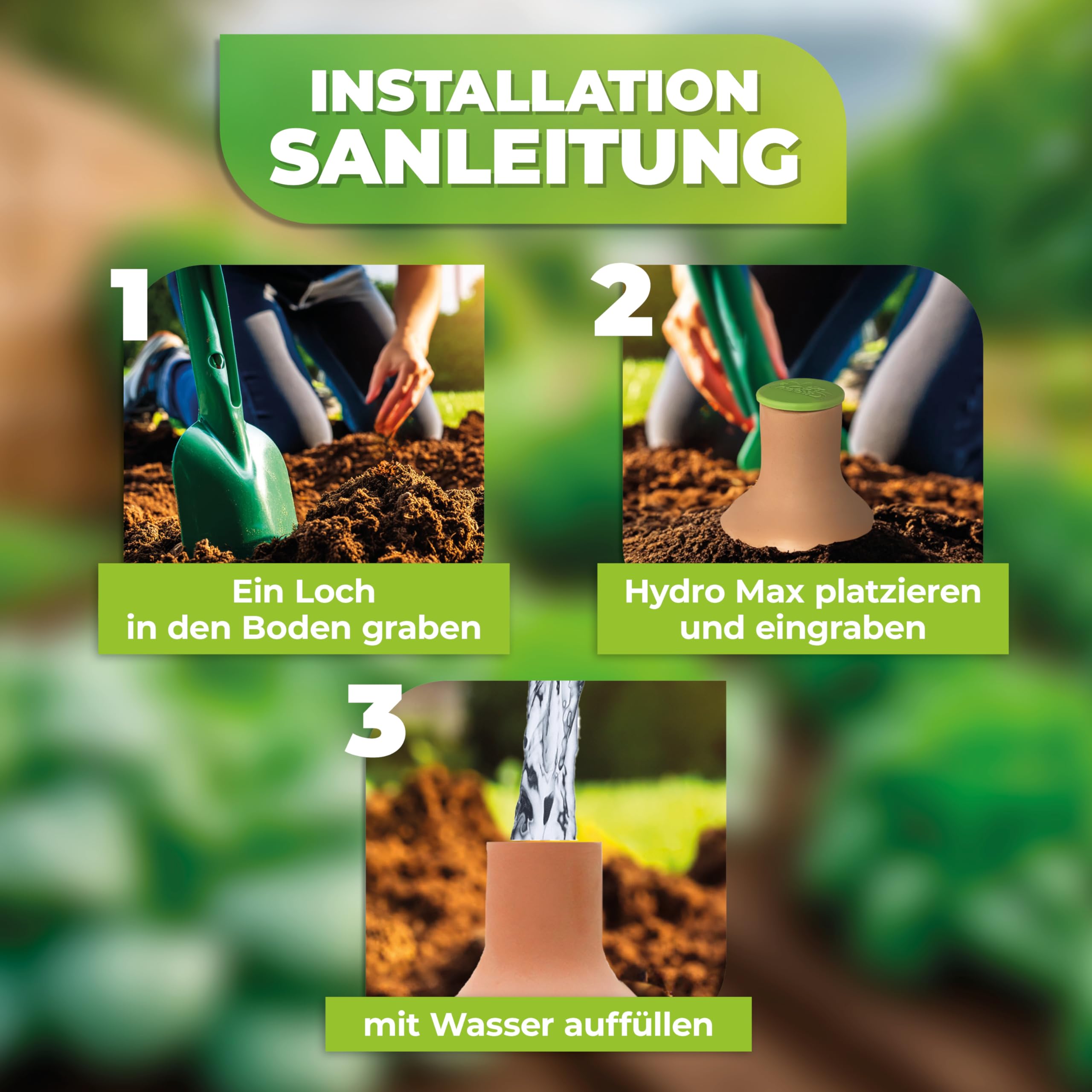 BioGreen Olla Pflanzenbewässerung HYDRO MAX | vers. Größen | 1 L | Ø 60 cm automatische Bewässerung für Pflanzen | Terrakotta Tontopf | Bewässerungskugel