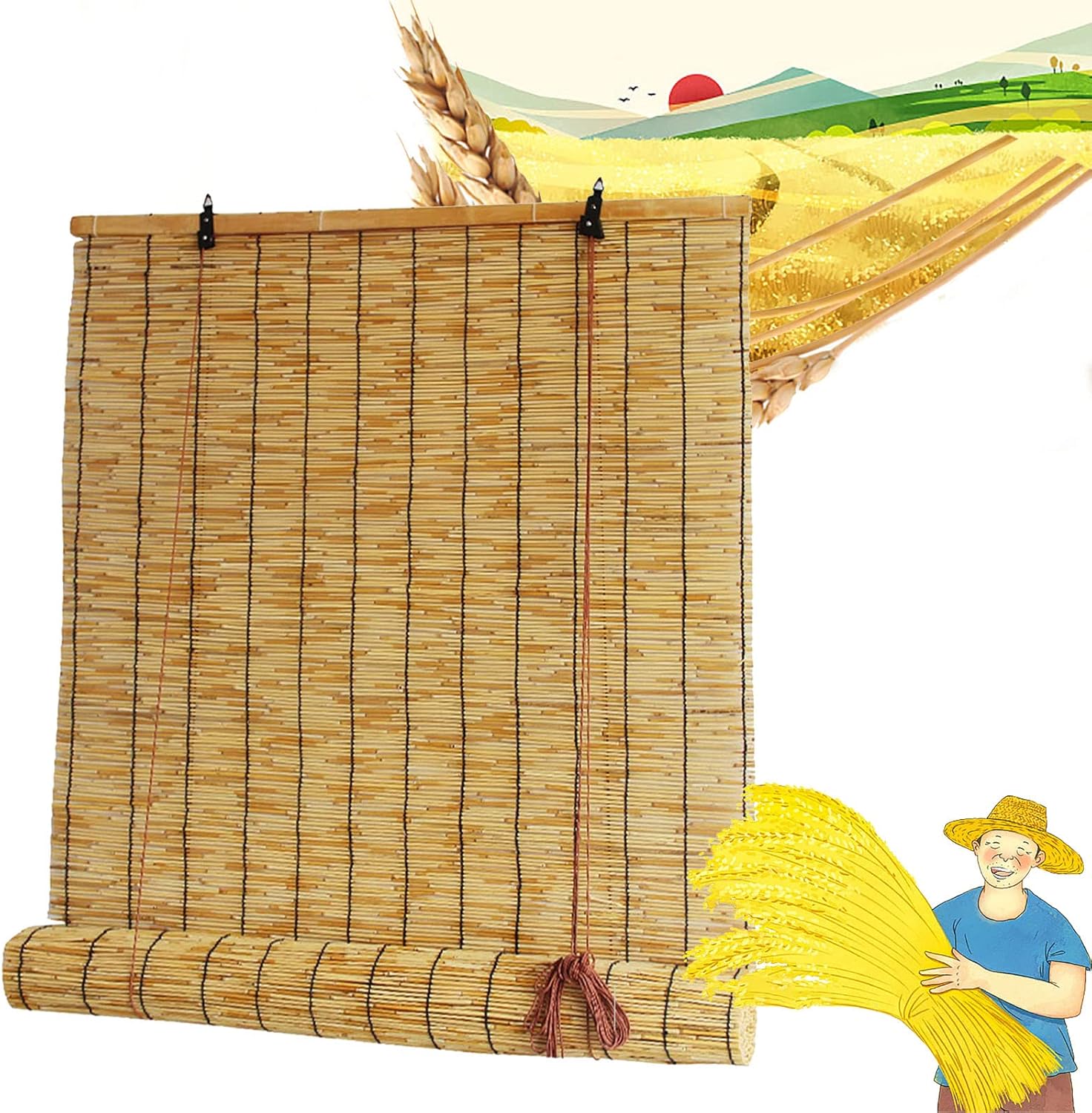 Retro Bamboo Roll Up Blinds Bamboo Roll Up Shades Bamboo