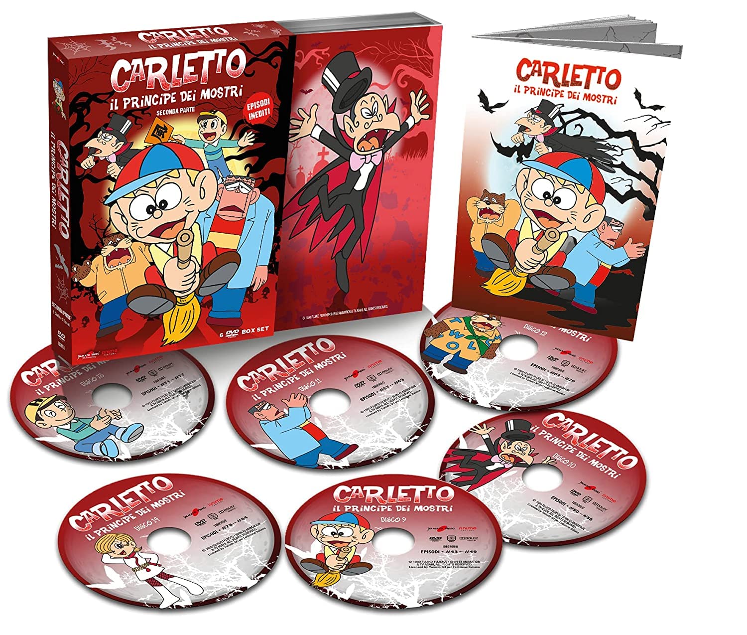 CARLETTO IL PRINCIPE DEI MOSTRI KAIBUTSU KUN prima + seconda parte serie completa 14 dvd x 2 box