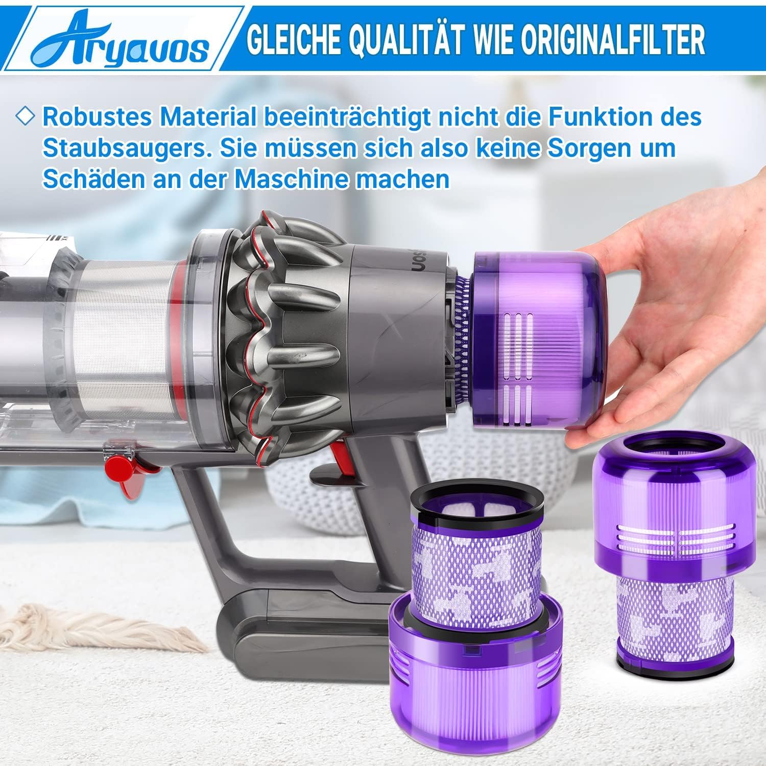 2 sztuki filtrów zamiennych do odkurzacza Dyson V11 V15 SV14 Cyclone Animal Absolute Total Clean, zamiennik do DY-970013-02 & 97001302