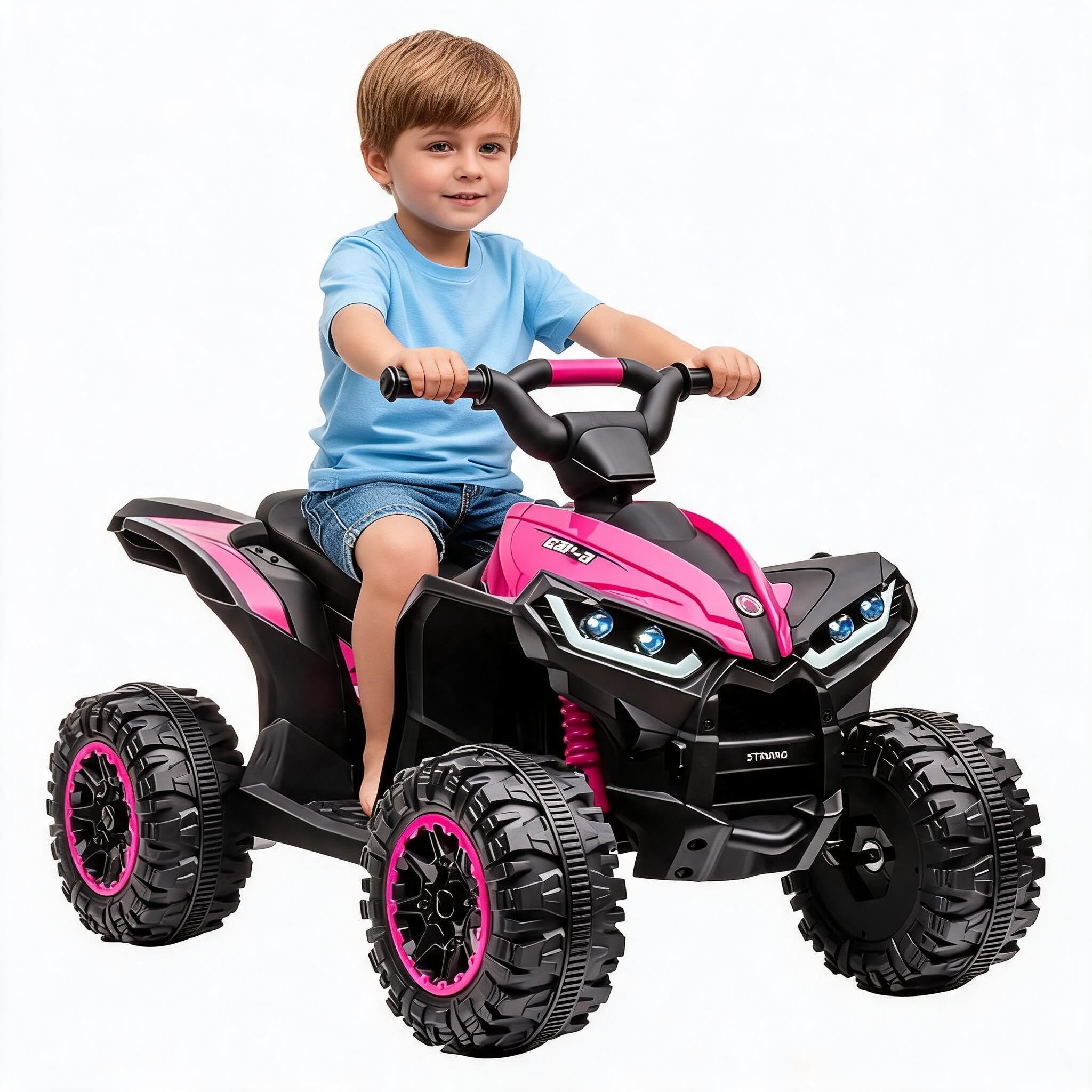 12V Kids Electric Quad Bike, Ride on ATV Car with Parental Remote Control