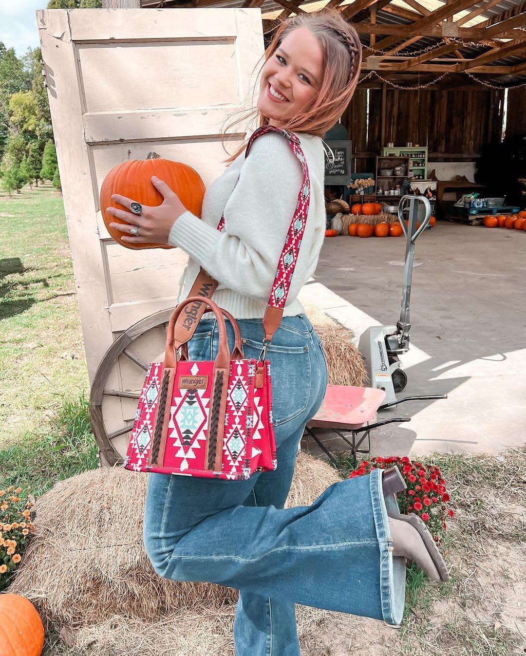 Wrangler Aztec Tote Bag for Women Boho Shoulder Purses and Handbags - Image 2