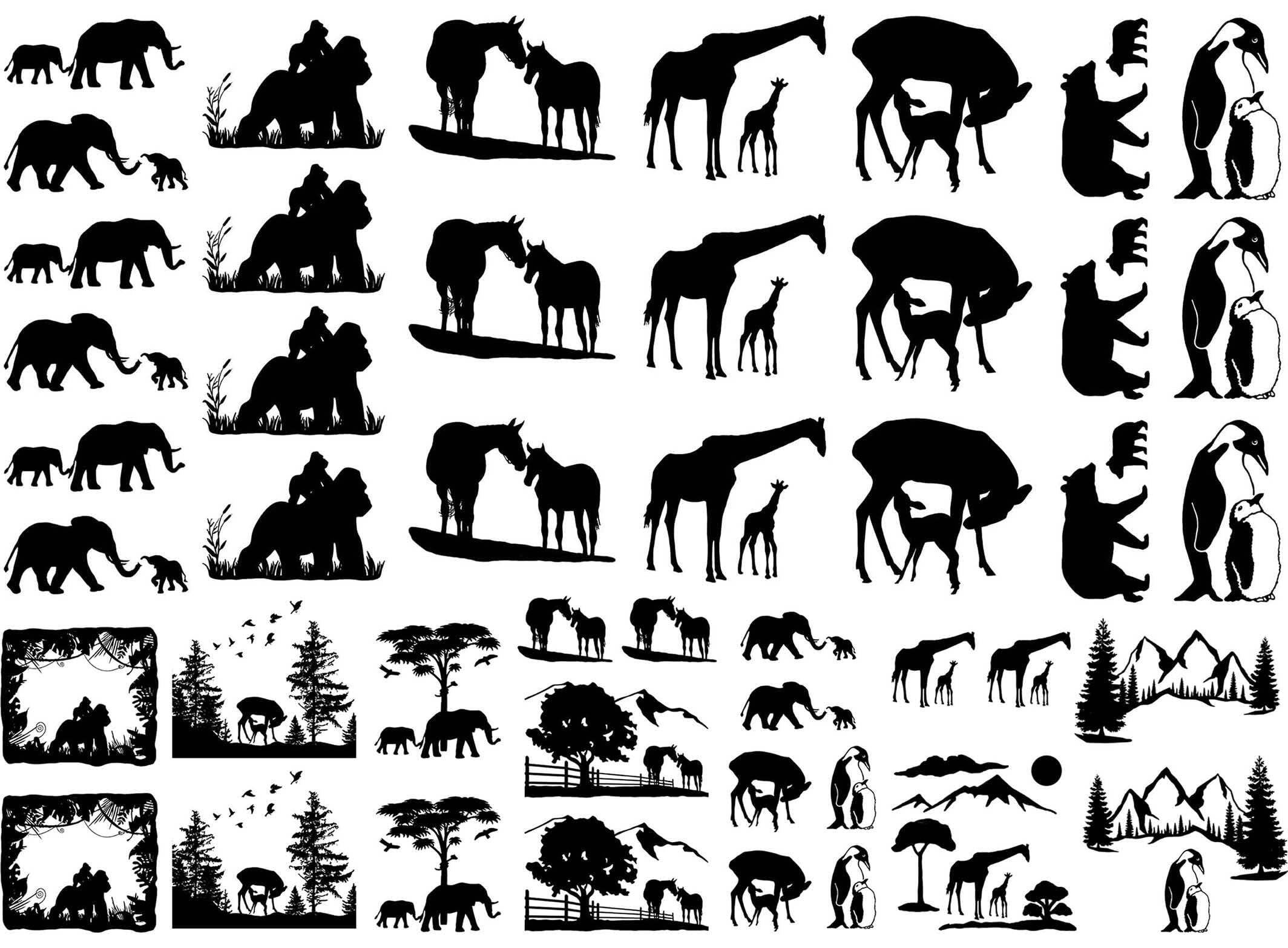 Mom Baby Animals 48 pcs 1