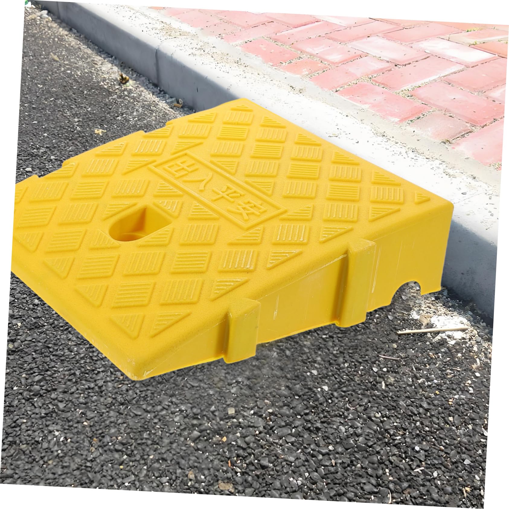 GLEAVI Rampa di Carico in Gomma Gialla per Auto e Scooter, Leggera e Portatile, Aderenza, per Garage e Strada