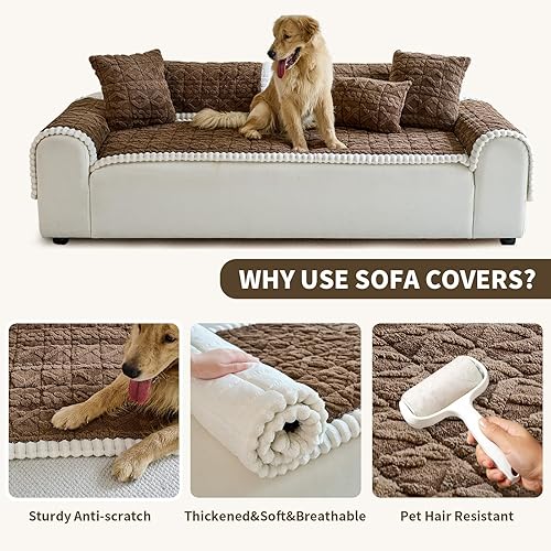 Miniatura 4 de Funda de sofá para perro (1 unidad, marrón, 27.6 x 59.1 pulgadas)
