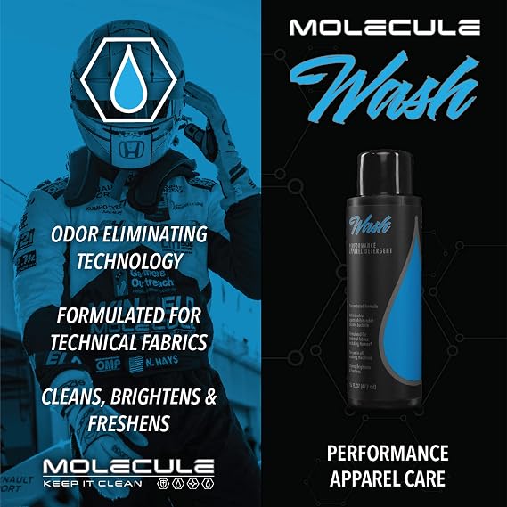 Molecule Athlete Kit - 16oz Wash & 16oz Refresh. Performance Apparel Care, Race Suits, Cleans & Deodorizes, 16 Ounces (1 Kit)