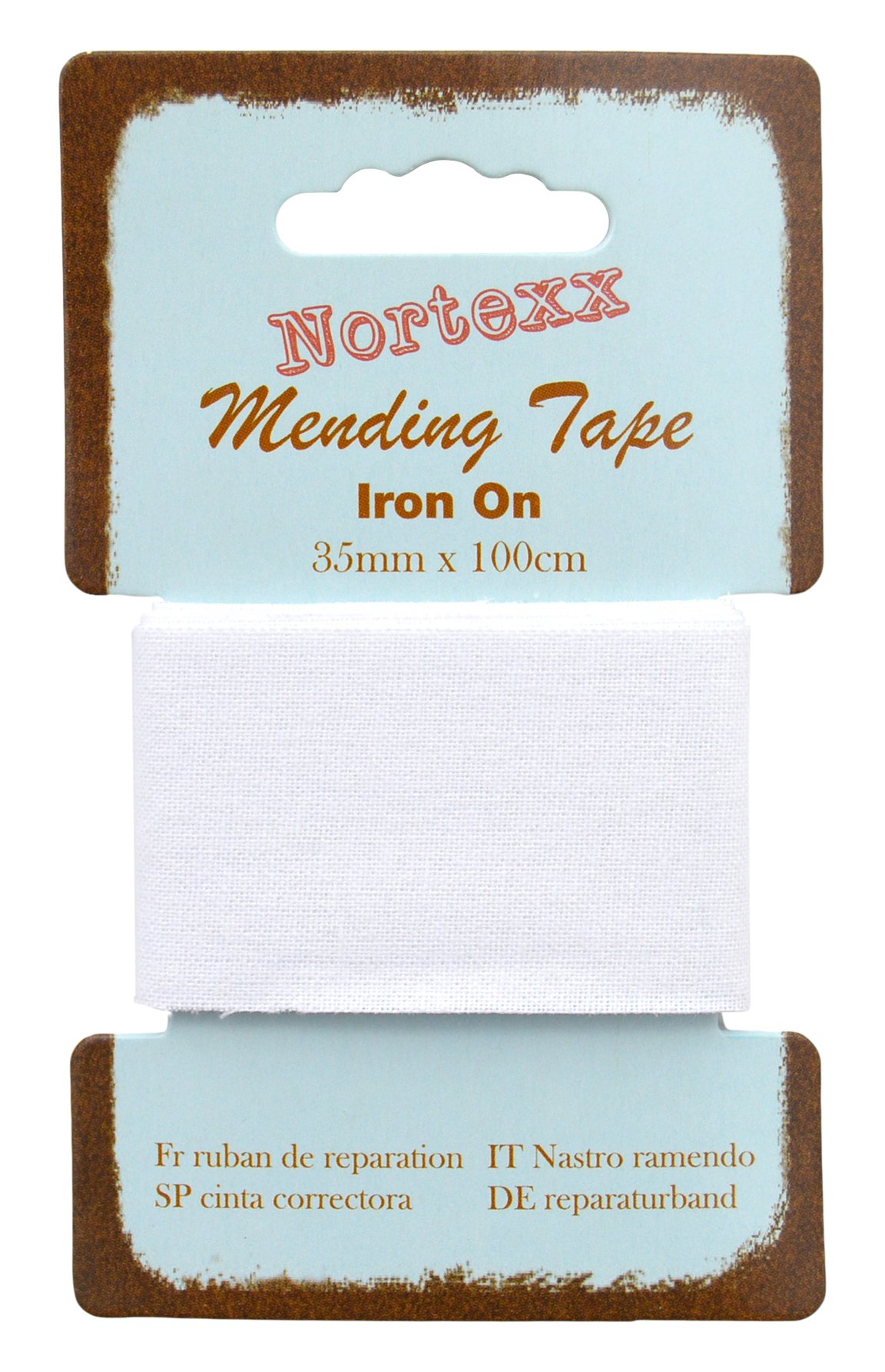 Nortexx Iron On Fabric Repair Tape, White – Durable Mending & Patching Solution for Clothing