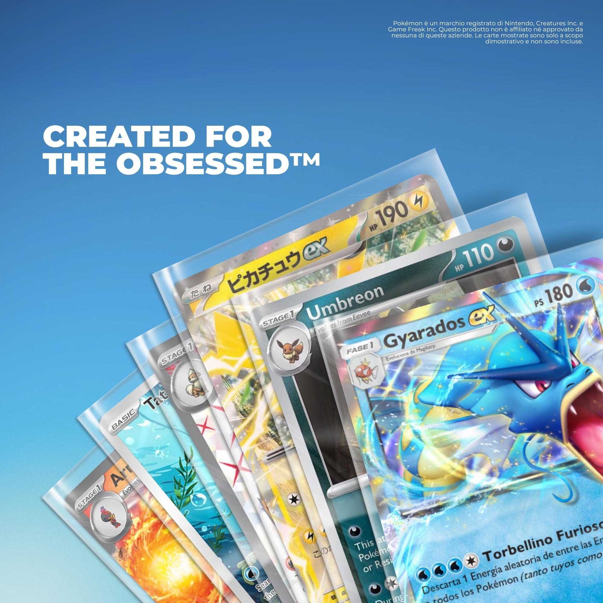 Sleeves Pokemon 300 pz 67x94 mm | Sleeves Magic | Bustine Pokemon Protettive Trasparenti Senza Acido | Bustine Carte Compatibili Yu-Gi-Oh, One Piece e TCG | Classic Fit