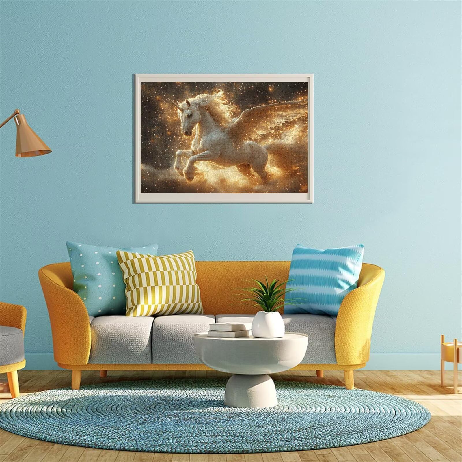 Einhorn Puzzle für Erwachsene Kinder Anspruchsvoll 5000 Teile Impossible Klassische Puzzles Schwer Pferd ab 8 9 10 Jahre Mädchen Jungen Jigsaw Kunst Educa,für Dekoration und Geschenke 105x156cm t-85