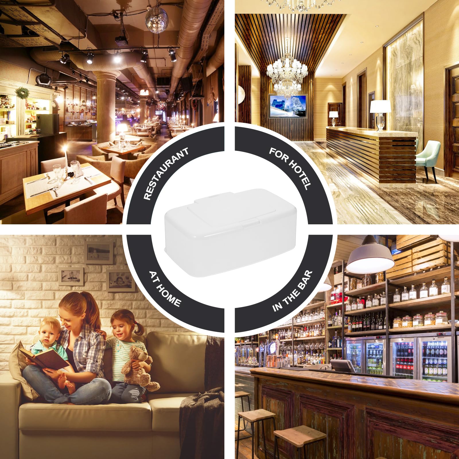 BUTIFULSIC 2 Pcs Refillable Dispenser Tissue Holder Versatile Storage Box for Water Wipes Easy Open Design for Home Baby and Adult Use Keeps Wipes Fresh and Accessible