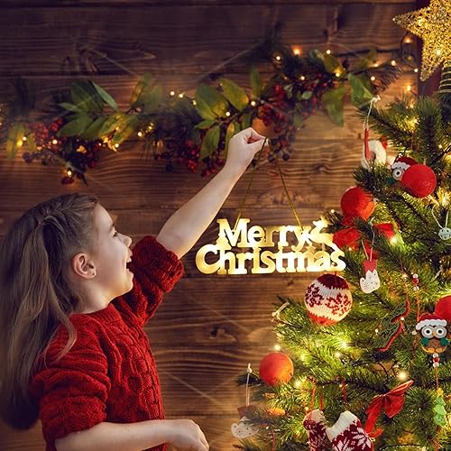 Miniatura 2 de Letrero de Feliz Navidad, letrero iluminado de 11 pulgadas para decoraciones de Navidad, adornos colgantes para árbol de Navidad, luces de letrero