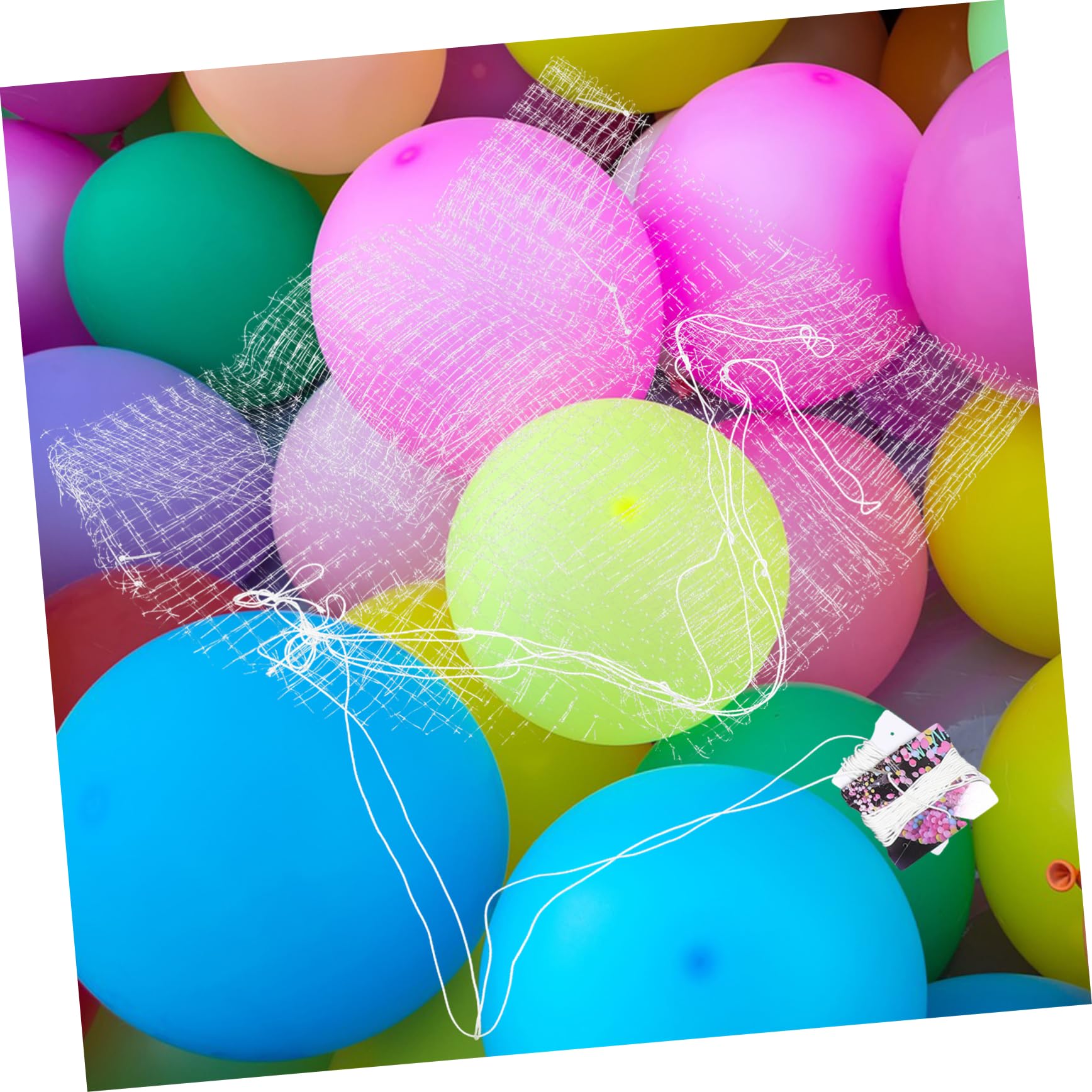 Rete Palloncini a Cuore Bianca in Pp per Rilascio Eventi | 51 Pollici, per Cerimonie e Allestimenti in Alto, Uso in Matrimoni e Centri Commerciali