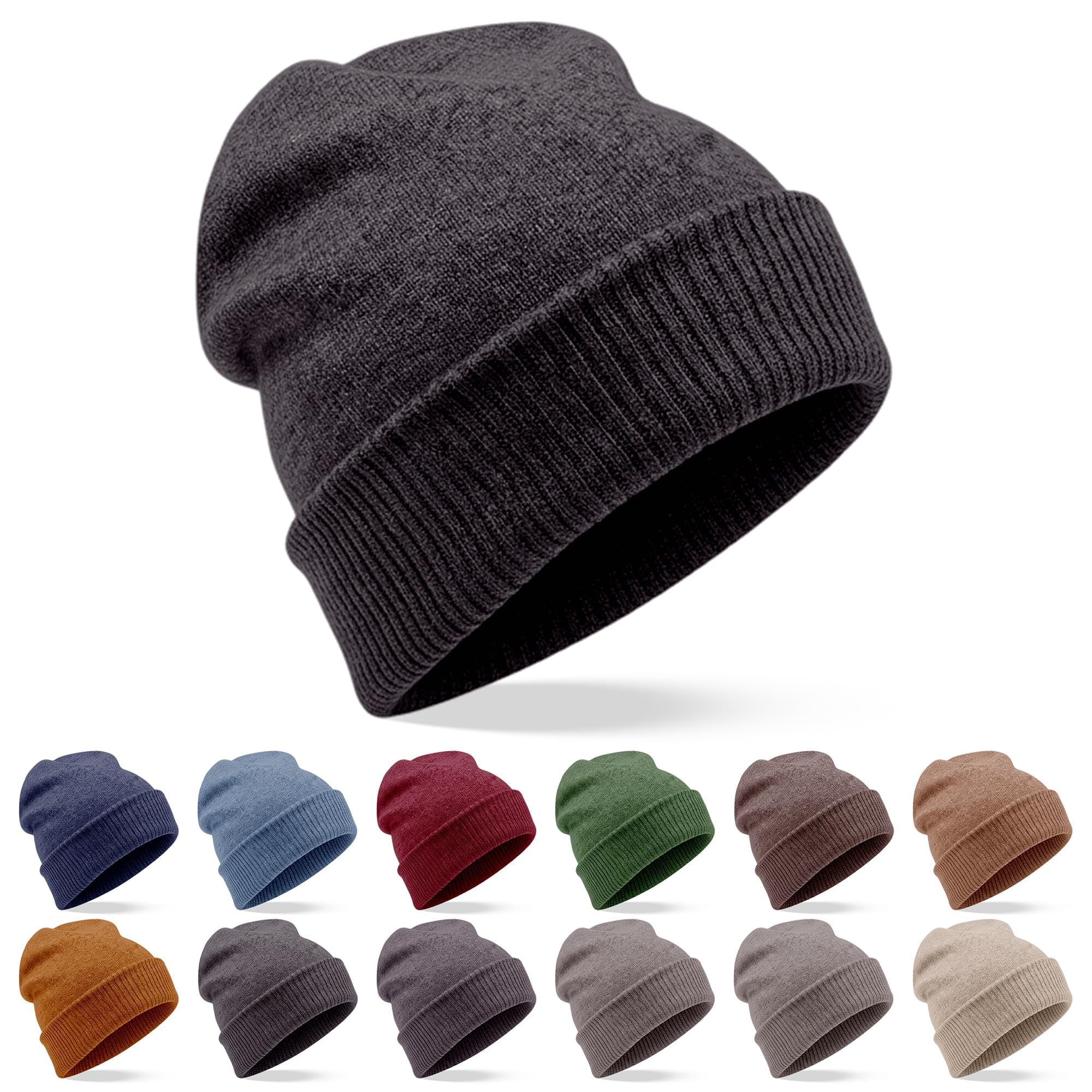 Gorro de Cachemira – Gorro Tejido a Mano con 100% Lana de Cachemira para Hombre y Mujer – Gorro Unisex, Suave Gorro de Invierno, Hecho en Nepal